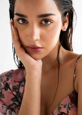 A model in Alisa silk gown – elegant summer nightgown by LaRosa